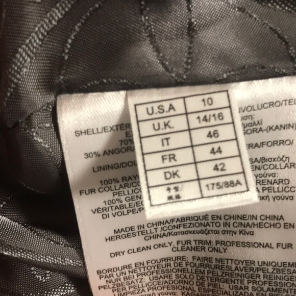 Brooks brothers wool jacket with real rabbit fur - Picture 7 of 8